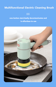 Brosse à vaisselle automatique sans fil Brosse de <span class=keywords><strong>nettoyage</strong></span> électrique rechargeable par USB Brosse de <span class=keywords><strong>nettoyage</strong></span> professionnelle pour cuisine baignoire <span class=keywords><strong>carrelage</strong></span> - Product Image 4