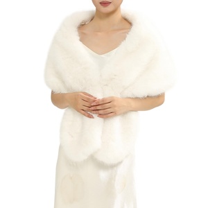 <strong>Fur</strong> Collar Scarf for Women <strong>Faux</strong> <strong>Fur</strong> Scarves Neck <strong>Shrug</strong> for Fall Winter Spring Coat Dress - Product Image 1