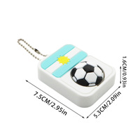 3D-Gedruckter Flaggen-Anhänger Fußball-Klicker Tastatur-Fidget Stressabbauendes Spielzeug Anpassbares 3D-Druck Souvenir für Fußballfans