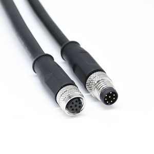 כבל חיישן תעופתי עמיד למים עם מחבר עמיד למים, מחבר נקבה M8 4 פינים מקורי (OEM) עם קידוד A, מחובר מראש. - Product Image 6