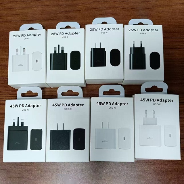 PD 45W USB C Super Fast Wall Mobile Charger with Quick Charging Cable for Samsung Fast Charger S22 S23 S24 Ultra