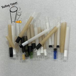 Papier à rouler pour fumer en papier de riz non blanchi/blanchi personnalisé de 109 mm, 98 mm, 84 mm, ruban adhésif pour papier à rouler de 10 * 30 mm, port de fumage en verre vert - Product Image 6