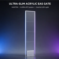 Système de sécurité EAS HAX1700, portique d'antenne d'alarme ultra-mince en acrylique avec lumière LED colorée, système RF à réglage à distance et détection d'étiquettes 4x4