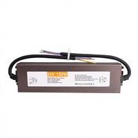 Alimentation à découpage AC-DC ultra-mince étanche 100-265V, sortie simple 24V 150W 6.25A, efficacité 92%