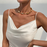 Collier ras du cou minimaliste en alliage pour femme Bowei avec pierres naturelles et perles d'imitation