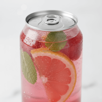 Canette de boisson en PET personnalisable et étanche avec couvercle en aluminium de qualité alimentaire pour l'emballage de boissons froides