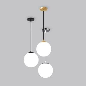 Lampe suspendue moderne en verre avec boule à bulles, blanc, lustre en verre opale, <span class=keywords><strong>abat</strong></span>-<span class=keywords><strong>jour</strong></span> Globe pour salon et chambre à coucher - Product Image 1