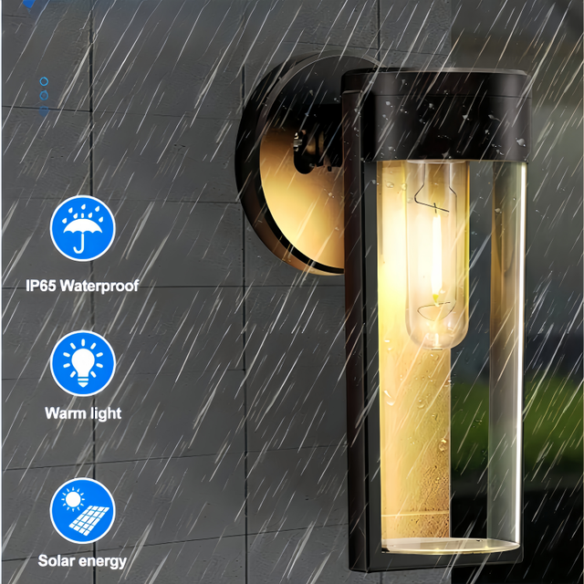 Solar Wall Lamp Outdoor IP65 Waterproof Motion Sensor LED High Brightness Courtyard Garden Villa Lighting Night Light