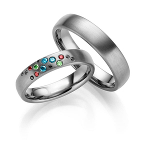 Alin <span class=keywords><strong>matrimonio</strong></span> <span class=keywords><strong>anillo</strong></span> mezcla cepillo tantalio anillos moda cristal CZ boda anillos <span class=keywords><strong>de</strong></span> compromiso para parejas mujeres hombres - Product Image 4