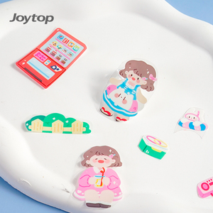 Joytop Vente en gros OEM Logo personnalisé Autocollants en PVC gonflés écologiques mignons de dessins animés avec paillettes, imperméables, pour la classe, le <span class=keywords><strong>scrapbooking</strong></span>, cadeaux pour enfants - Product Image 6