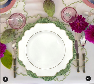 Wholesale Luxury Eco-friendly Porcelain <b>Dinner</b> Plate Sustainable Restaurant Wedding Charger for Home and Desserts - Product Image 1