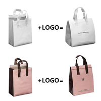 Sac de livraison isotherme en aluminium non tissé laminé avec doublure en coton perlé thermique et fermeture auto-adhésive pour plats à emporter