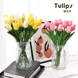 Tulipes artificielles, fleurs artificielles de 33 cm de haut, décoration de maison, accessoires de mariage - Product Image 3