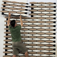 Panneaux muraux 3D modernes, panneaux acoustiques, panneaux muraux insonorisants en MDF, panneaux muraux décoratifs de luxe pour la maison, l'hôtel, le karaoké