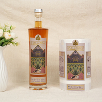 Étiquettes de boisson personnalisées Autocollants d'emballage en argent avec logo personnalisé de haute qualité gaufrage de vin feuille d'or