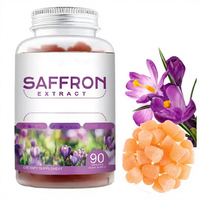 Gummies au Safran Sans Sucre à Marque Blanche OEM, Suppléments Cérébraux Halal, Vitamines D3, Multivitamines, Gummies au Safran pour Enfants