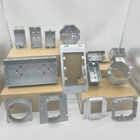 KO's 3-Band Junction Box Galvanized Steel Silver Rectangular Electric Outlet Enclosure for Electronics & Instruments 3-Gang
