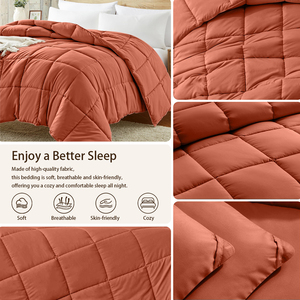 Couette de luxe en microfibre de haute <span class=keywords><strong>qualité</strong></span> avec rembourrage en polyester, couleur unie, écologique et respirante, pour la maison et l'hôtel - Product Image 3