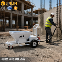 Machine à projeter du mortier certifiée CE 7,5 kW, équipement de pulvérisation haute pression à grand débit pour isolation ignifuge et construction