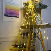 Guirlande lumineuse LED de Noël 3x2M 3x3M, effet cascade de lumières, rideau de fenêtre, lumières féeriques