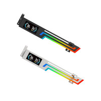 Support de carte graphique Z-X6 Premium au design métallique élégant avec écran LED ARGB pour ordinateur de bureau – Accessoires informatiques en stock