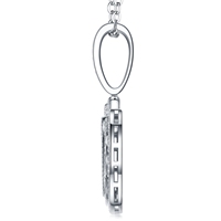 Collier avec pendentif lettre initiale personnalisable en argent sterling 925 entièrement serti de moissanite, style hip-hop pour hommes et femmes