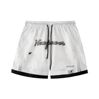 Shorts de basketball personnalisés pour hommes, faible MOQ (5 pièces), anti-transpiration, double couche en maille, tenue de basketball streetwear