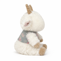Maßgeschneiderte Vintage Blumen-Plüschtierkleidung: Pastorale bedruckte Weste für Ziegen-Stofftiere – Weiche Maskottchen-Puppen-Accessoires zum Verkleiden
