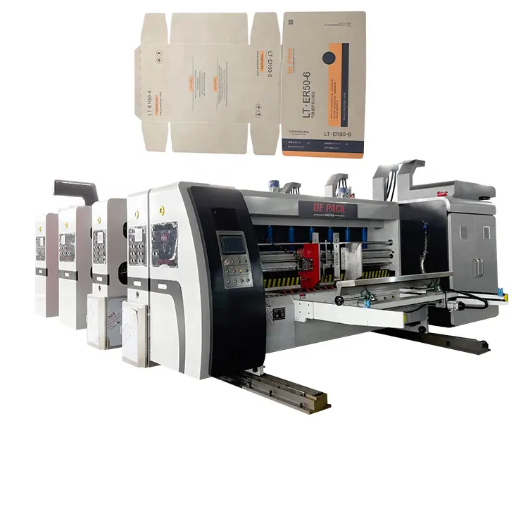 Máquina de impressão flexográfica de papelão ondulado Máquina de impressão flexográfica de plástico 4 cores