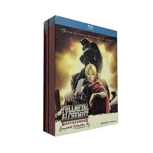 FULLMETAL ALCHEMIST الموسم 1-64 بلو راي 8 أقراص المصنع بيع بالجملة أفلام دي في دي سلسلة الكرتون CD بلو راي الشحن مجانا