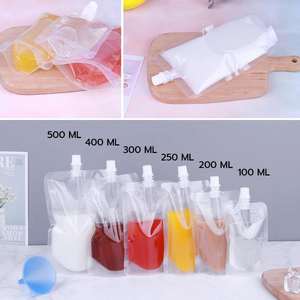 Sacchetto beccuccio trasparente Stand up sacchetto di plastica Bolsas Para Jugos Liquidos sacchetto per bevande con beccuccio - Product Image 3