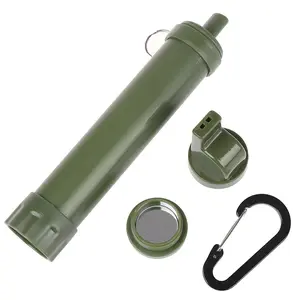 Multifunction Outdoor Camping & Hiking Water Filter Straw Converts Dirty Water to Drinkable Water Survival Tool Compass