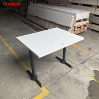 Table à manger rectangulaire en pierre moderne à prix compétitif contemporain, certifiée ADA, meubles de cantine