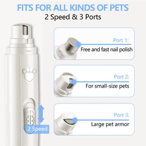เครื่องตัดเล็บสุนัข Petdom แบบชาร์จไฟได้ เงียบ สำหรับดูแลอุ้งเท้า ชุดอุปกรณ์ทำความสะอาดและตัดแต่งเล็บ - Product Image 3