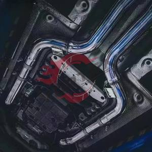 Échappement arrière à soupapes en alliage de titane style OEM Vortex, tuyaux de 76 mm, finition bleu brûlé pour Mercedes-Benz CLS550 V8 4.7 2010-2015 - Product Image 4