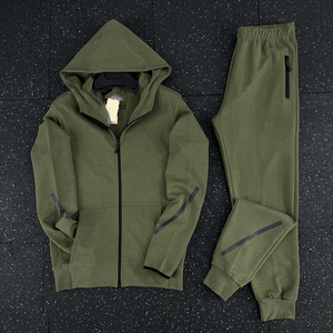 Men's Spring Lightweight Anti-Bacterial Casual Sportswear <b>Zip</b>-<b>Up</b> <b>Jacket</b> Jogger Pants Two-Piece Set Four-Way Stretch Breathable - Product Image 2