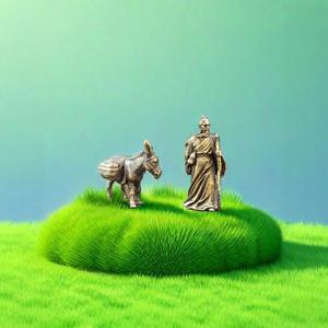 Modellino in miniatura placcato in rame di Hua Tuo e <span class=keywords><strong>il</strong></span> suo asino, <span class=keywords><strong>per</strong></span> viaggiare in giro <span class=keywords><strong>per</strong></span> <span class=keywords><strong>il</strong></span> <span class=keywords><strong>mondo</strong></span>, tavolo di sabbia, acquario - Product Image 1