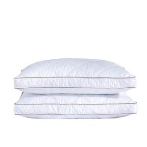 Almohada de plumas de ganso con funda acolchada 100% algodón - Product Image 1