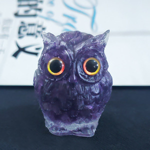 Figura de Búho de Cristal, Resina Epoxi, Decoración Animal para el Hogar u Oficina, Colección, Regalo - Product Image 4
