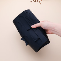 Tapis de bar à café en silicone, organisateur de station à expresso avec support pour tamper et fentes de rangement pour accessoires à café