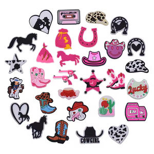 Abalorios creativos para zuecos y <span class=keywords><strong>botas</strong></span>, estilo vaquero country western, con diseño de herradura, para decoración DIY, regalos infantiles para fiestas - Product Image 1