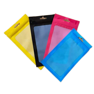 Premium özel alüminyum folyo fermuarlı çantalar renkli plastik takı kozmetik küçük iş perakende ambalaj için Emballage - Product Image 3