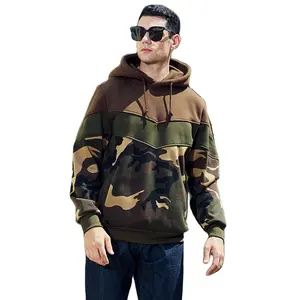 Autumn color camouflage hoodie men's loose jumper men's original design wholesale