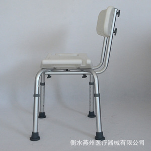 Silla de Ducha de Aleación de Aluminio con Altura Ajustable y Respaldo para Equipo de Seguridad en el Baño - Product Image 3