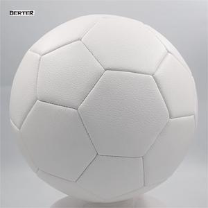 Jual Obral Bola Sepak Bola Dasar Polos Putih Logo Kustom Mesin Jahit Sepak Bola Kelas Atas 4 5 PU PVC TPU Soccerball - Product Image 2