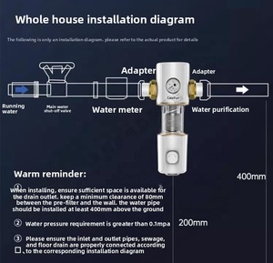 เครื่องกรองตะกอนแบบหมุนทั้งบ้าน สแตนเลส 316L อายุการใช้งาน 5 ปี ไหลแรง 6000 ลิตร/ชั่วโมง ใช้ซ้ำได้ ป้องกันการอุดตัน สำหรับใช้ในครัวเรือน - Product Image 5