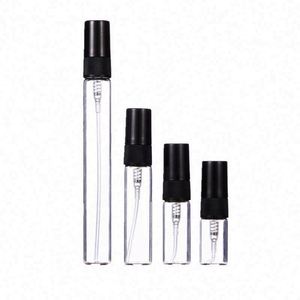 Wholesale Luxury <b>Mini</b> Empty Clear Glass <b>Perfume</b> Sample Tester Oil Packaging Square 2ml-10ml Customizable Screen Printing Pump - Product Image 1