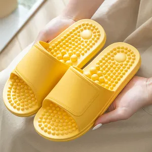 Solid Color Massage Slippers Summer Comfortable Ladies Cool Open Toe