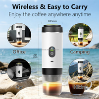Machine à café à capsules sans fil avec écran LED 3 en 1, machine à expresso portable professionnelle 20 bars pour la maison, le bureau, la voiture, les voyages et l'extérieur