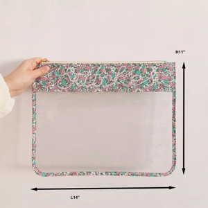 Sac de rangement pour aiguilles et fils NDLPT <span class=keywords><strong>Monogram</strong></span> Homestead de 14 pouces, en vinyle transparent, <span class=keywords><strong>pochette</strong></span> de projet pour broderie - Product Image 6
